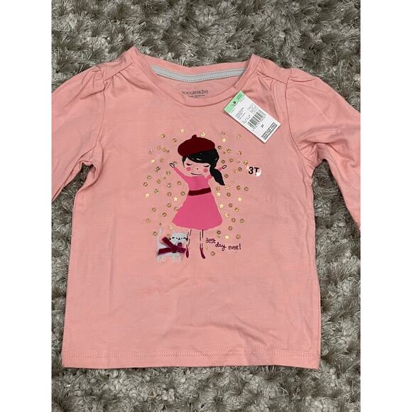 Lovely Girls T-shirt Long Sleeve Size 3T - Picture 2 of 9